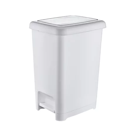 Slim pedálos szemetes Fehér 40L