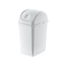 Slim billenőfedeles szemetes Fehér 50L