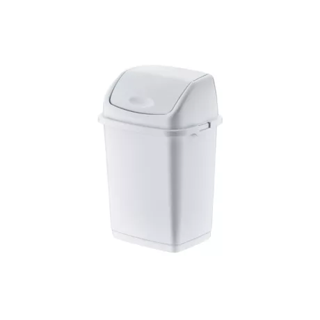 Billenőfedeles műanyag szemetes Fehér 10L