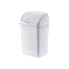 Billenőfedeles műanyag szemetes Fehér 35L