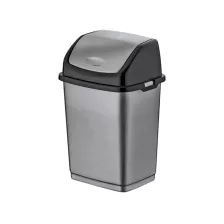 Billenőfedeles műanyag szemetes Szürke 50L