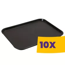 Gastro tálca nagy műanyag fekete 10db