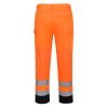 Portwest T143 Hi-Vis szellőző nadrág narancs-tengerészkék