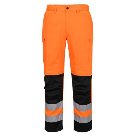 Portwest T143 Hi-Vis szellőző nadrág narancs-tengerészkék