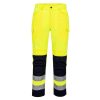 Portwest T143 Hi-Vis szellőző nadrág sárga-tengerészkék
