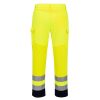 Portwest T143 Hi-Vis szellőző nadrág sárga-tengerészkék