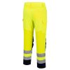 Portwest T143 Hi-Vis szellőző nadrág sárga-tengerészkék