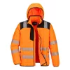Portwest T165 PW3 Hi-Vis Square baffle kabát narancs-fekete