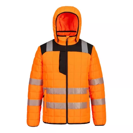 Portwest T165 PW3 Hi-Vis Square baffle kabát narancs-fekete