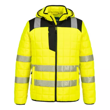 Portwest T165 PW3 Hi-Vis Square baffle kabát sárga-fekete