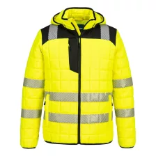 Portwest T165 PW3 Hi-Vis Square baffle kabát sárga-fekete