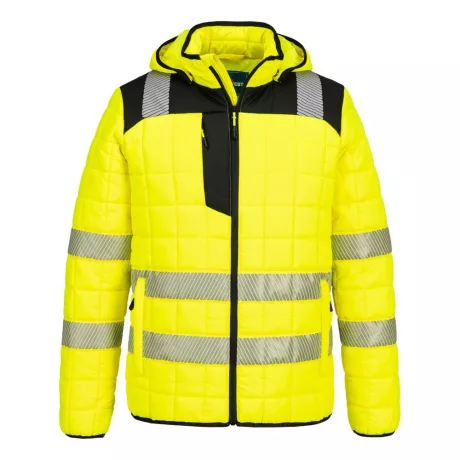 Portwest T165 PW3 Hi-Vis Square baffle kabát sárga-fekete