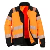 Portwest T170 PW3 Hi-Vis Hybrid Baffle kabát narancs-fekete