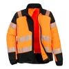 Portwest T170 PW3 Hi-Vis Hybrid Baffle kabát narancs-fekete