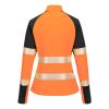 Portwest T173 PW3 Hi-Vis női 1/4 cipzáras pulóver narancs-fekete