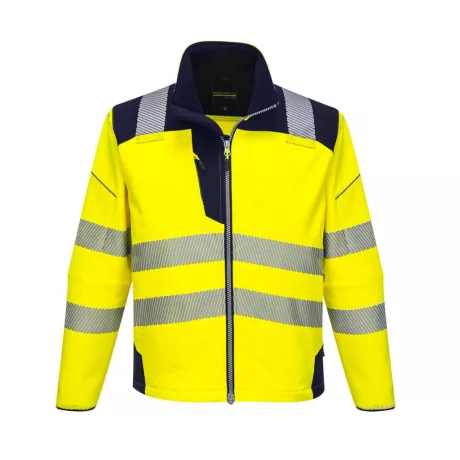 Portwest T402 Vision Hi-Vis softshell kabát sárga-tengerészkék