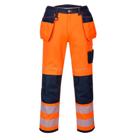 Portwest T501 Vision Hi-Vis nadrág narancs-tengerészkék