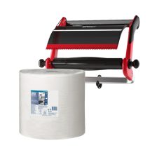   Tork ipari törlőpapír fekete-piros professzionális fali állvánnyal