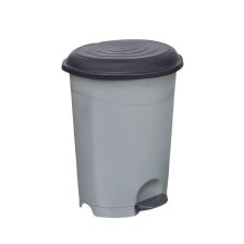 Pedálos szemetes kivehető vödörrel Fekete-szürke 22L