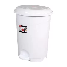 Pedálos szemetes kivehető vödörrel Fehér 50L