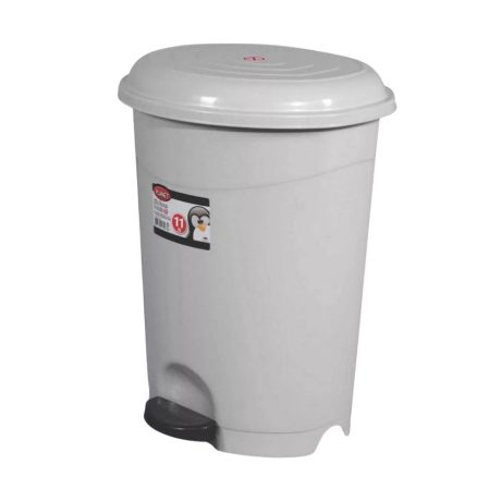Pedálos szemetes kivehető vödörrel Szürke 50L