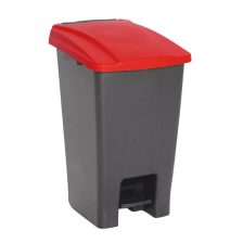   Pedálos szelektív hulladékgyűjtő szemetes Antracit-Piros 70L