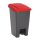 Pedálos szelektív hulladékgyűjtő szemetes Antracit-Piros 70L