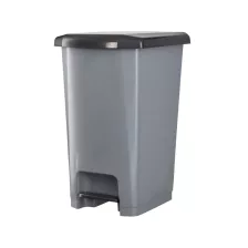Pedálos Slim szemetes Fekete-szürke 25L
