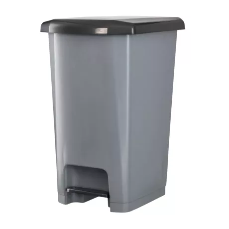 Pedálos Slim szemetes Fekete-szürke 40L