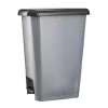 Pedálos Slim szemetes Fekete-szürke 40L
