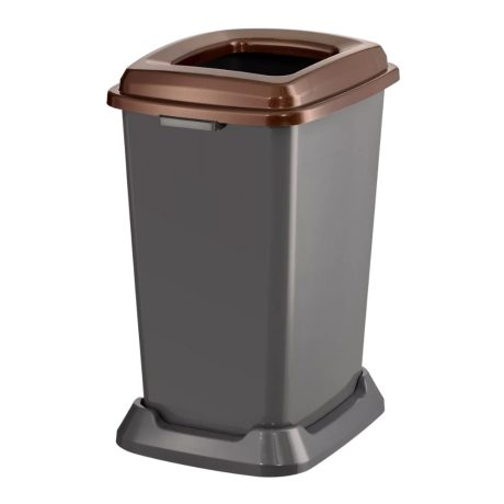 Szelektív hulladékgyűjtő szemetes Antracit-Barna 50L