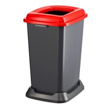 Szelektív hulladékgyűjtő szemetes Antracit-Piros 50L