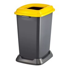 Szelektív hulladékgyűjtő szemetes Antracit-Sárga 50L