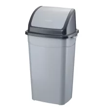 Billenőfedeles műanyag szemetes - fekete-szürke 70L