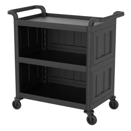 Szervizkocsi műanyag vázzal, félig zárt