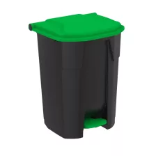  Pedálos szelektív hulladékgyűjtő szemetes Fekete-Zöld 50L