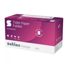   Satino by Wepa HiLine hajtogatott toalettpapír - 3 rétegű, hófehér, 200 lap (Karton - 30 csomag)
