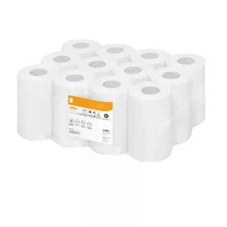 Satino by Wepa HiCycle belsőmagos törlőpapír 14cm átm. - 1 rétegű, hófehér, 120m (Karton - 12 tekercs)
