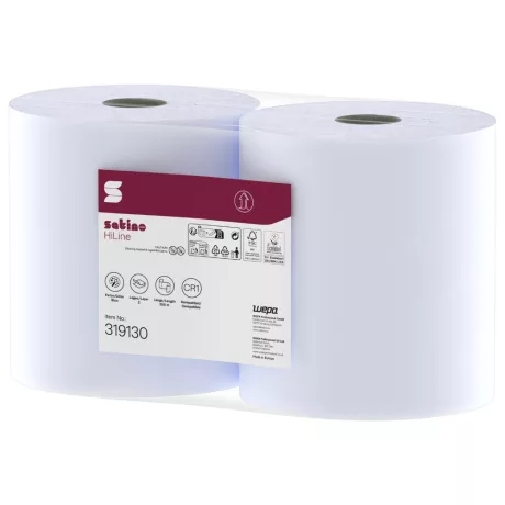 Satino by Wepa HiLine ipari törlőpapír 29cm átm. - 2 rétegű, kék, 350m (Karton - 2 tekercs)