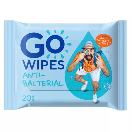 GoWipes Frissítő antibakteriális nedves törlőkendő D-pantenollal 20db