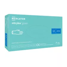   Mercator Nitrylex Green biológiailag lebomló púdermentes nitril vizsgálókesztyű mentazöld 100db